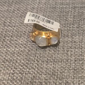 Julie Vos Aquitaine Ring In Clear Iridescent Crystal NWT